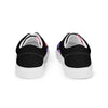 Women’s pink and purple in black lace-up canvas shoes