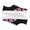 Women’s pink and purple in black lace-up canvas shoes