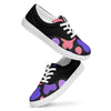 Women’s pink and purple in black lace-up canvas shoes