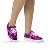 Women’s Pink and purple lace-up canvas shoes