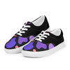 Women’s pink and purple in black lace-up canvas shoes