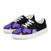 Women’s pink and purple in black lace-up canvas shoes