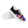 Women’s pink and purple in black lace-up canvas shoes