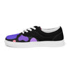 Women’s pink and purple in black lace-up canvas shoes