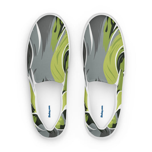 Women’s Green Fashion Slip-on Canvas Shoes