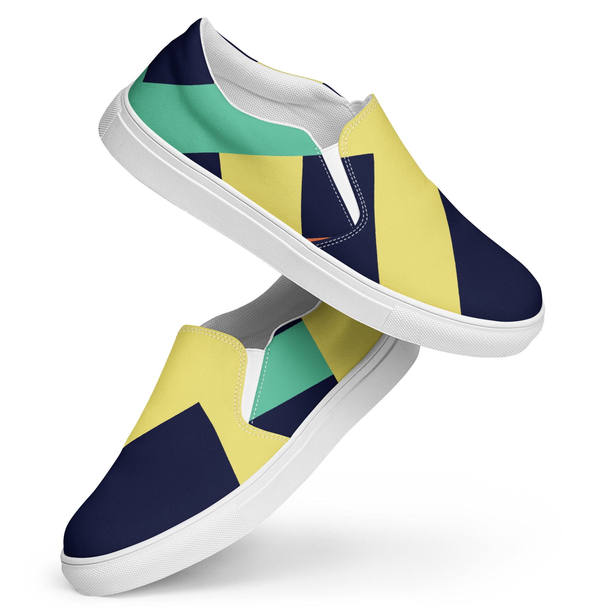 Yellow &Green Women’s slip-on canvas shoes