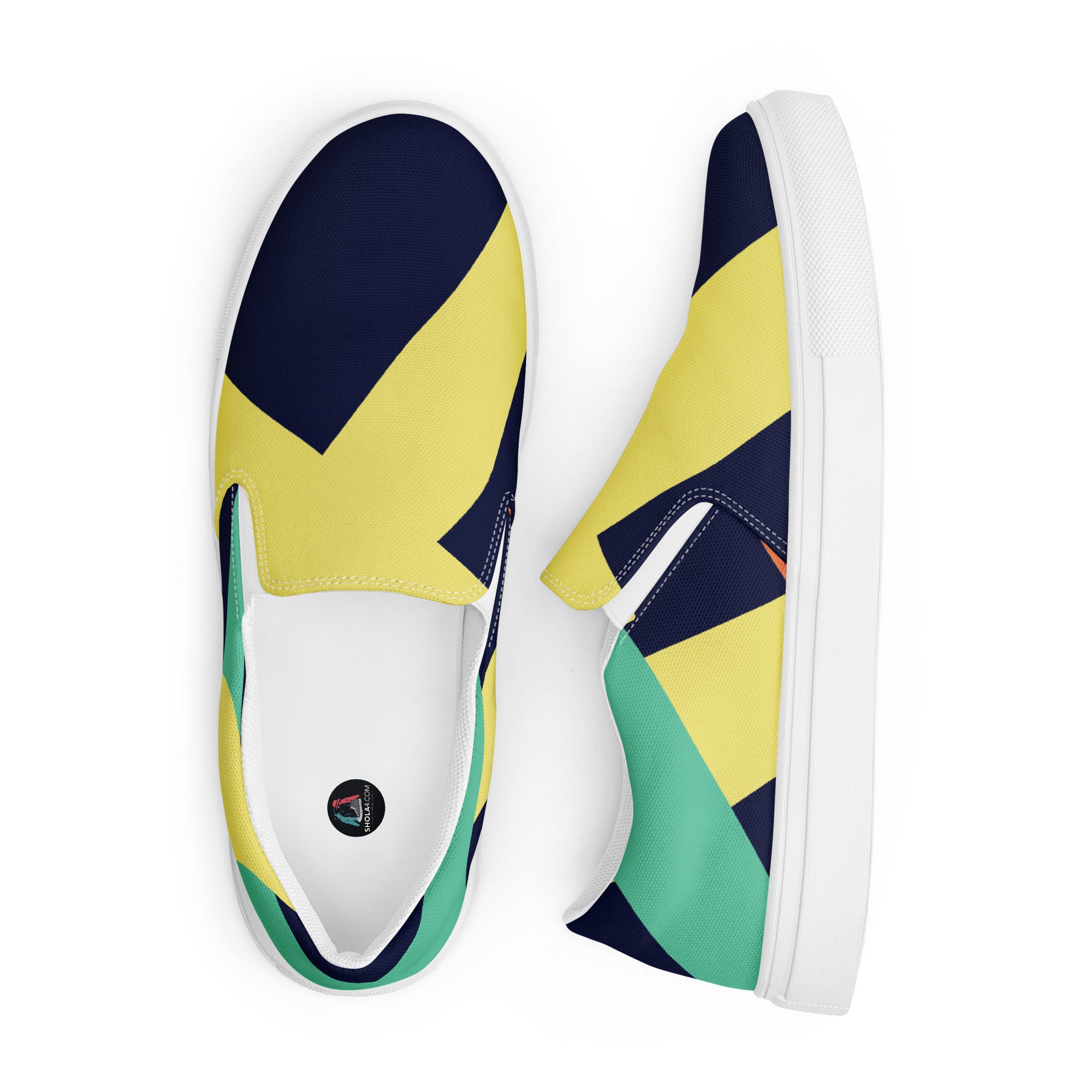 Yellow &Green Women’s slip-on canvas shoes