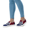 Red white stripes Women’s slip-on canvas shoes