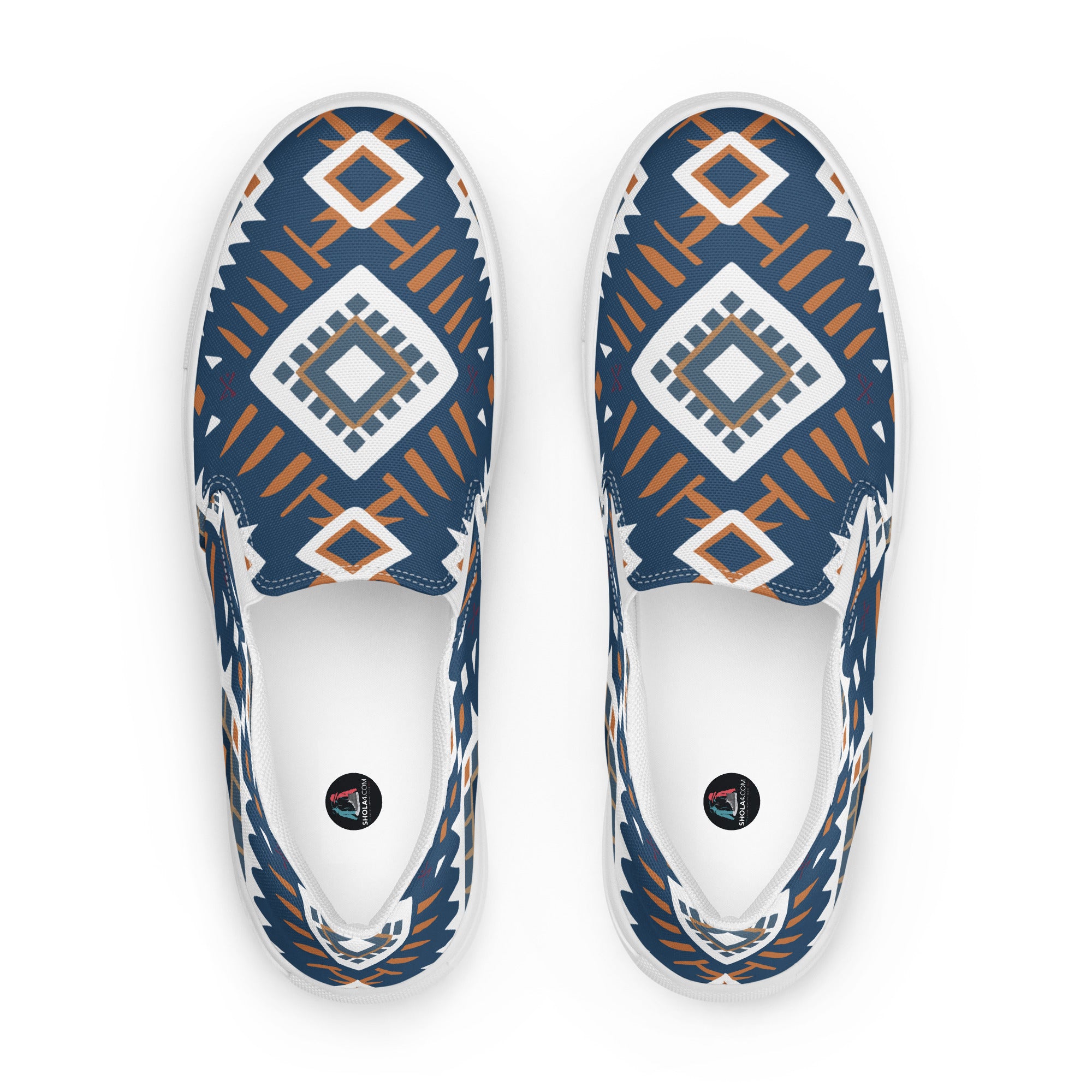 Geometric Pattern Women’s slip-on canvas shoes