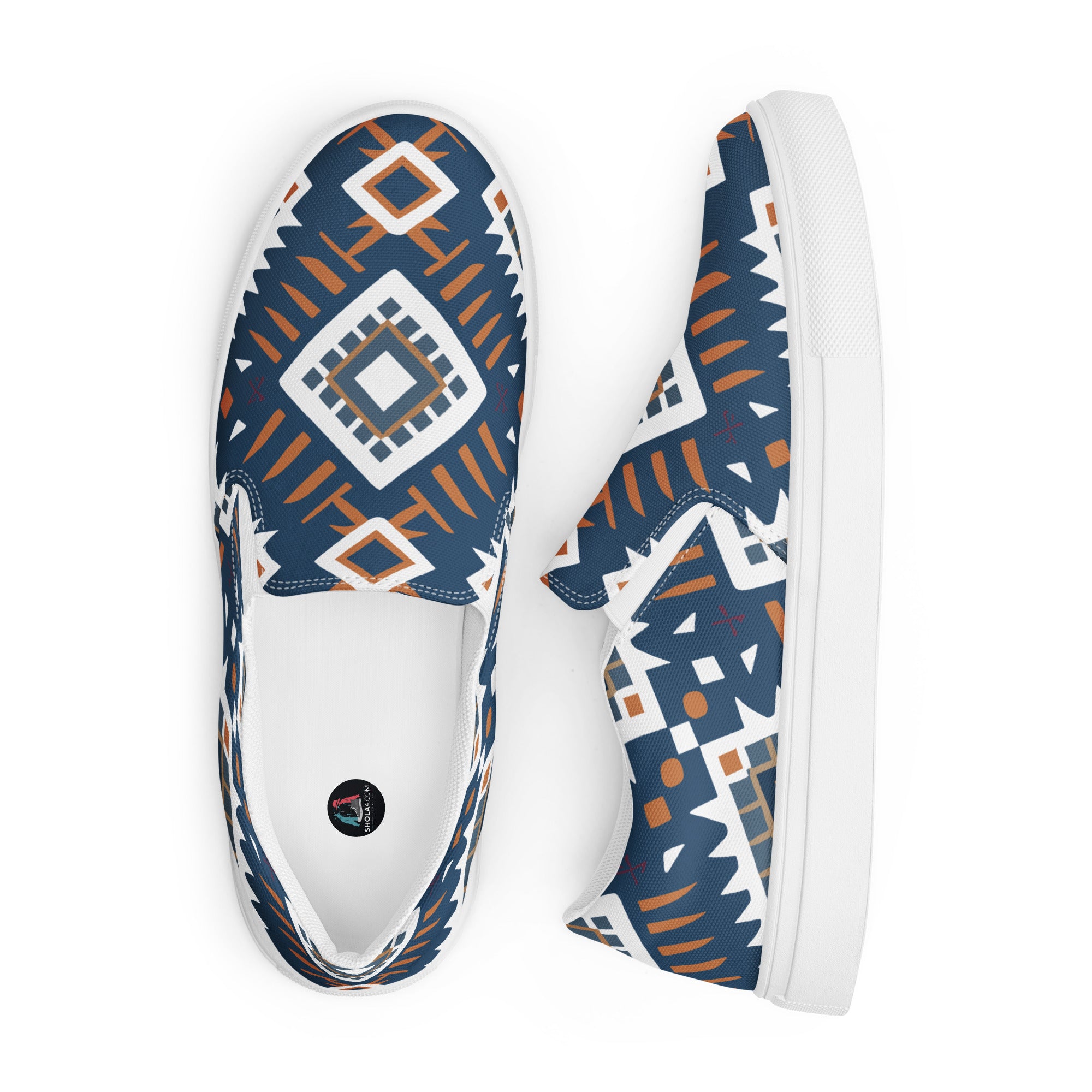 Geometric Pattern Women’s slip-on canvas shoes