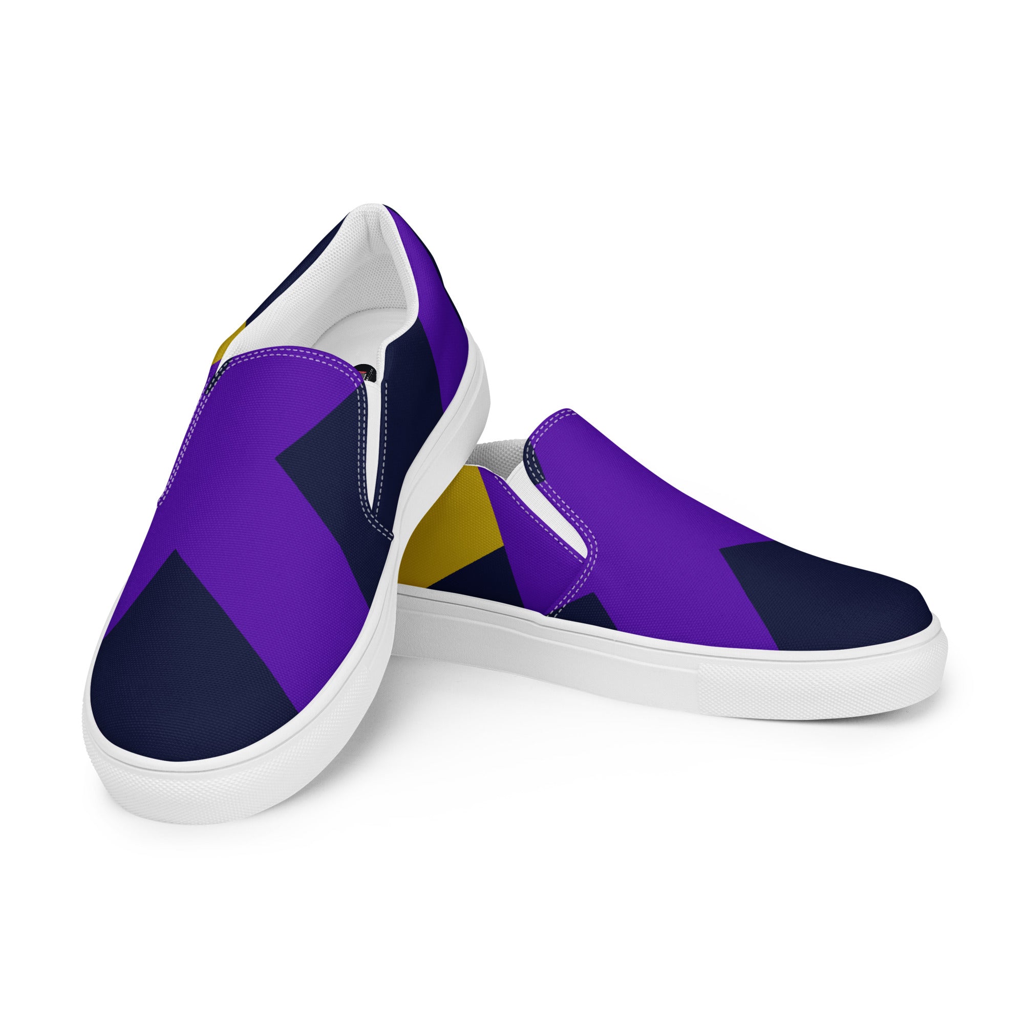 Purple and black Women’s slip-on canvas shoes