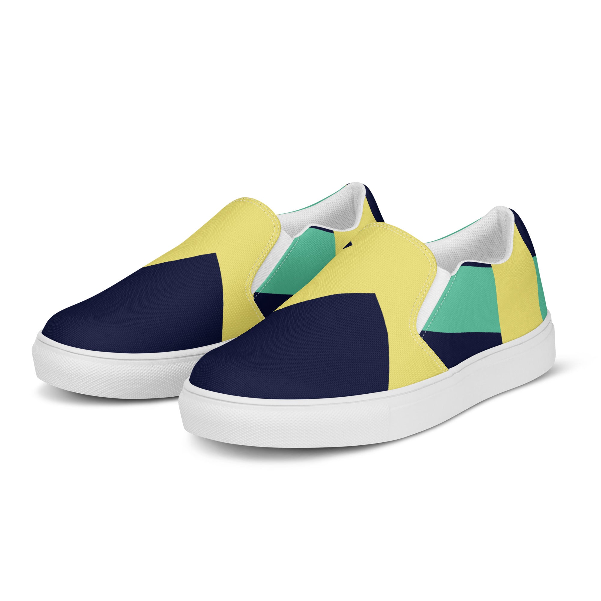 Yellow &Green Women’s slip-on canvas shoes