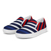 Red white stripes Women’s slip-on canvas shoes