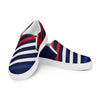 Red white stripes Women’s slip-on canvas shoes