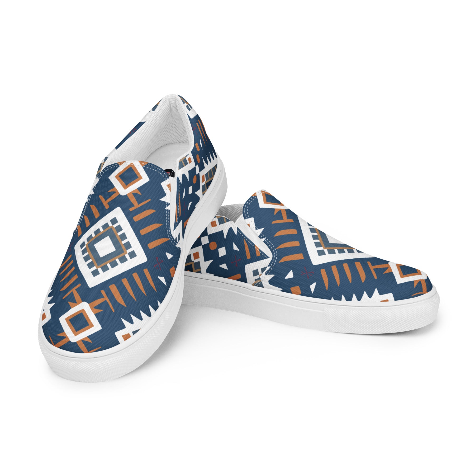 Geometric Pattern Women’s slip-on canvas shoes