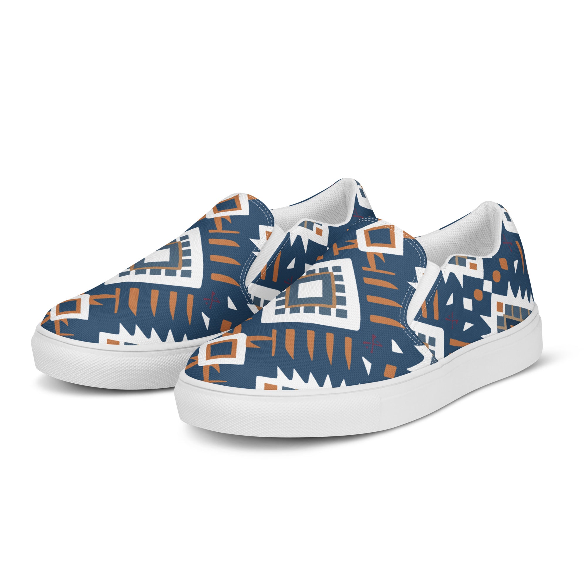 Geometric Pattern Women’s slip-on canvas shoes