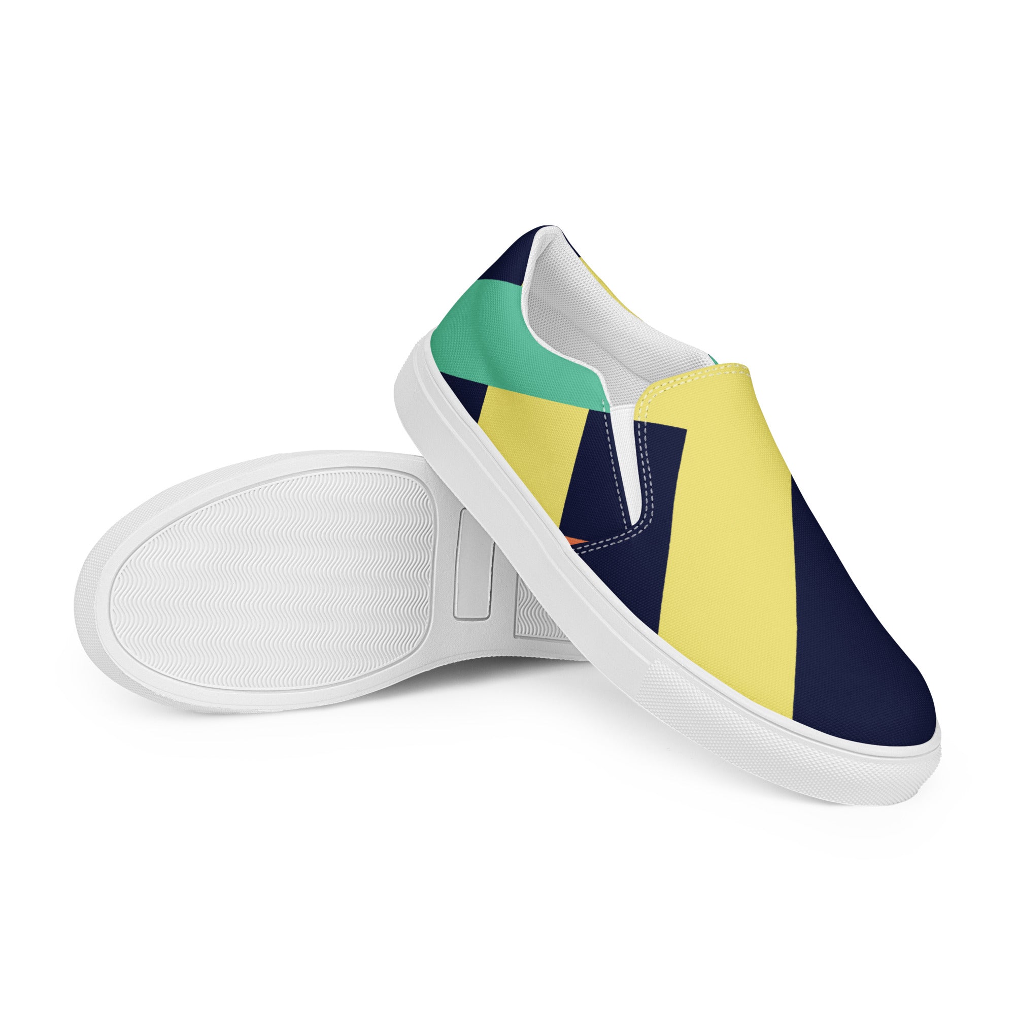 Yellow &Green Women’s slip-on canvas shoes