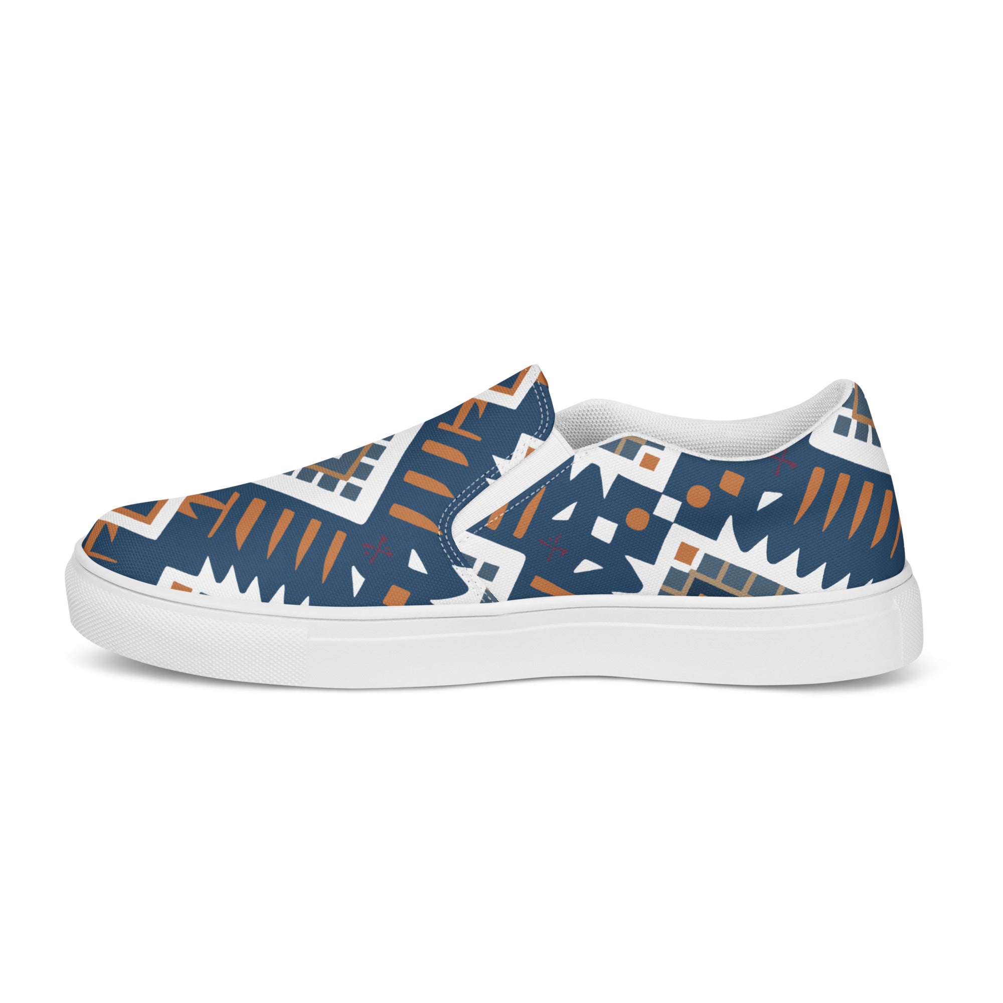 Geometric Pattern Women’s slip-on canvas shoes