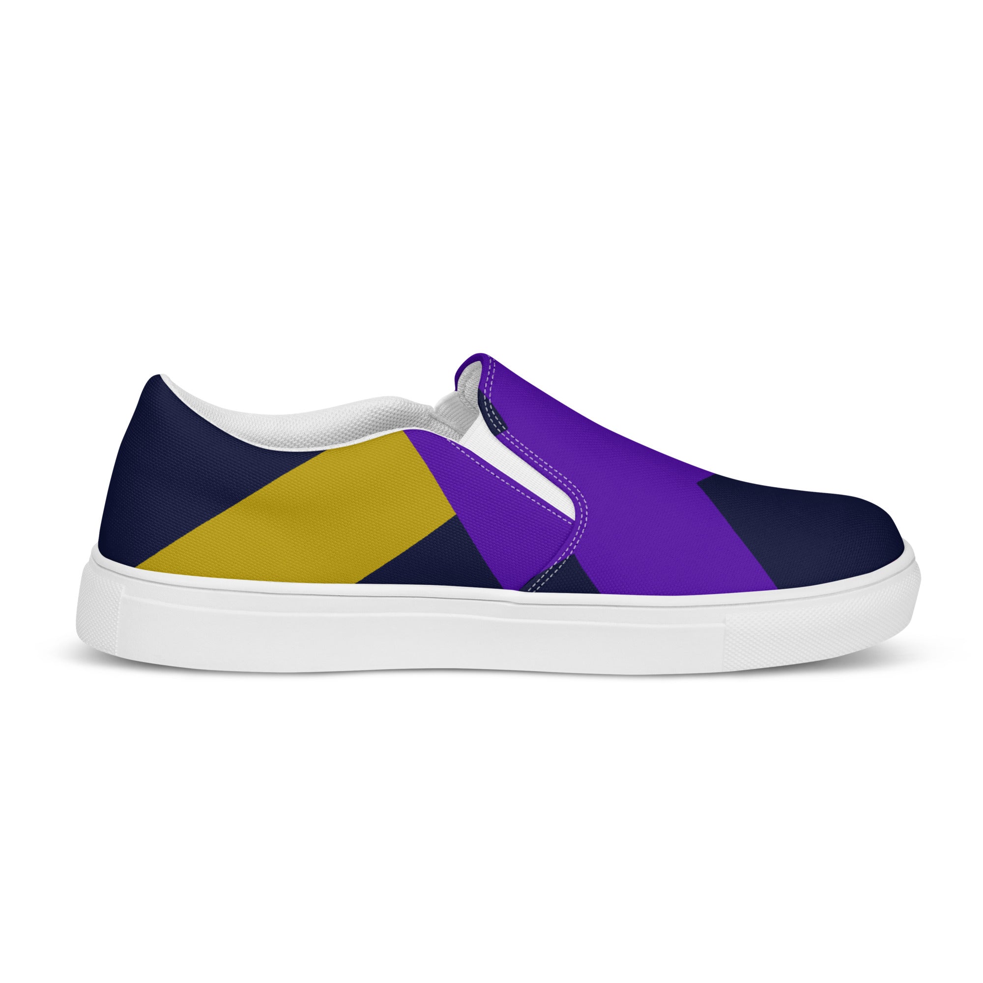 Purple and black Women’s slip-on canvas shoes